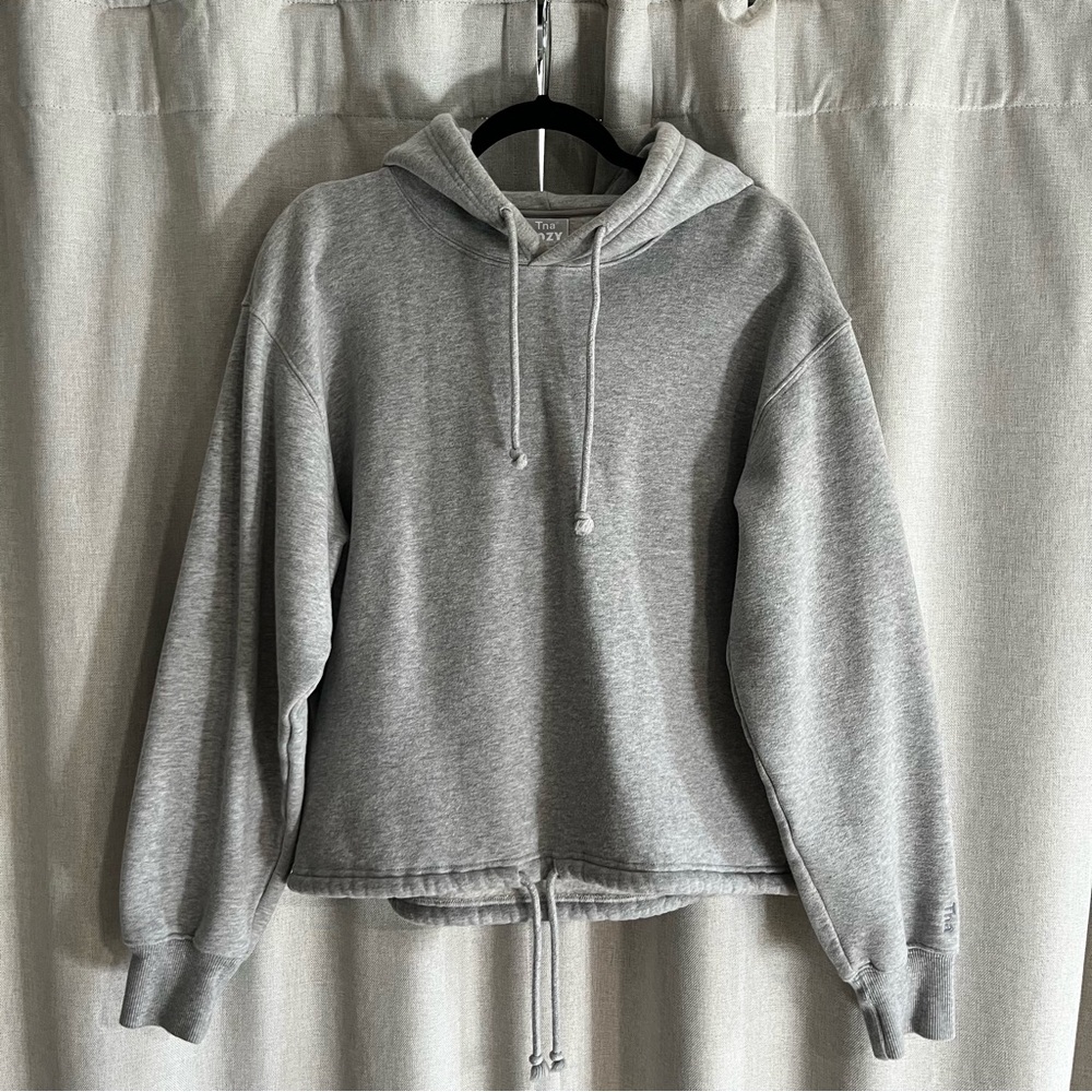 🤍 Aritzia TNA Cozy Fleece Boyfriend Hoodie – Grey 🤍